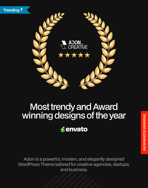 Adon - Creative Agency Portfolio HTML Template