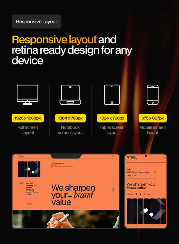 Adon - Creative Agency Portfolio HTML Template